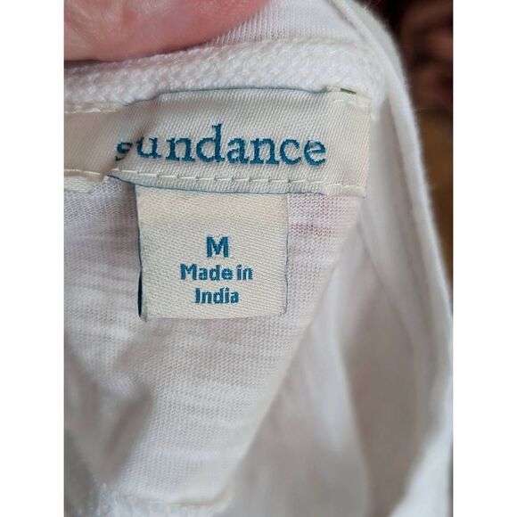 Sundance Women White Embroidered Cotton Blouse Size Medium - Picture 12 of 15